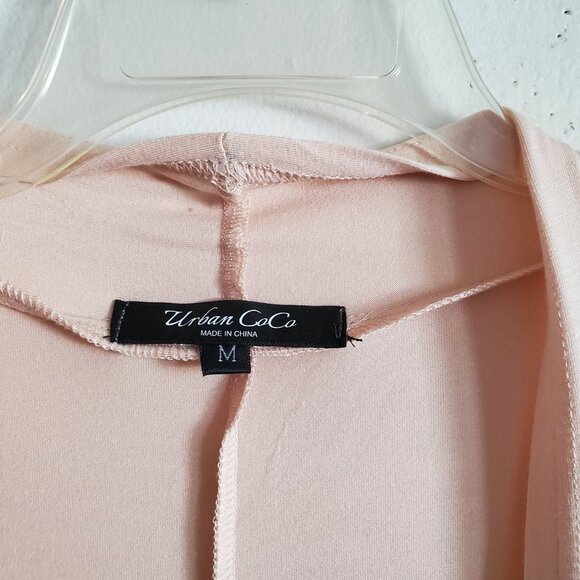 Urban CoCo Viscose Open Waterfall Cardigan Light Peach Color Medium - Picture 7 of 14